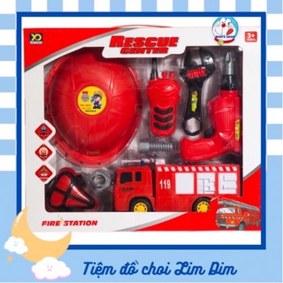 Bộ đồ chơi tập làm lính cứu hoả cho bé