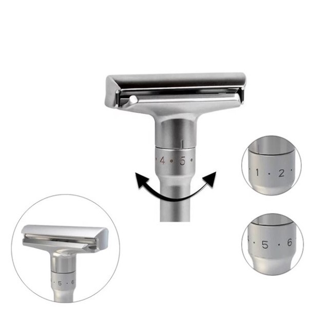 Dao Cạo Hợp Kim Không Rỉ Cán Xoay Điều Chỉnh Lưỡi