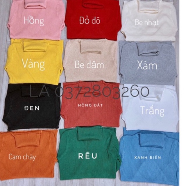 Áo len tăm cổ lọ áo giữ nhiệt Áo len Quảng Châu cổ 15cm bảng 12 màu
