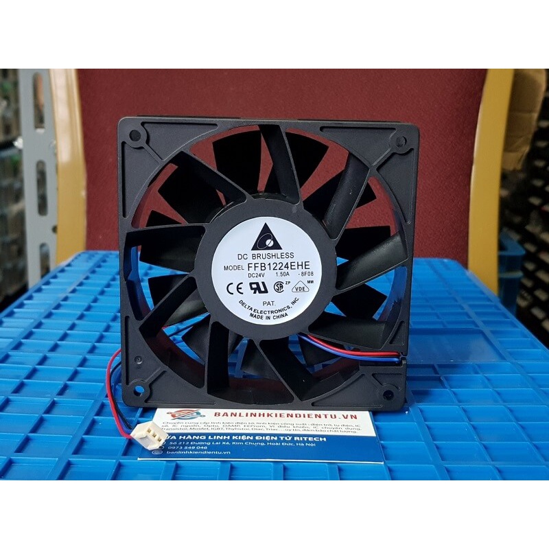 FFB1224EHE Quạt DELTA Cho Biến Tần 24VDC-1.5A 120*120*38MM