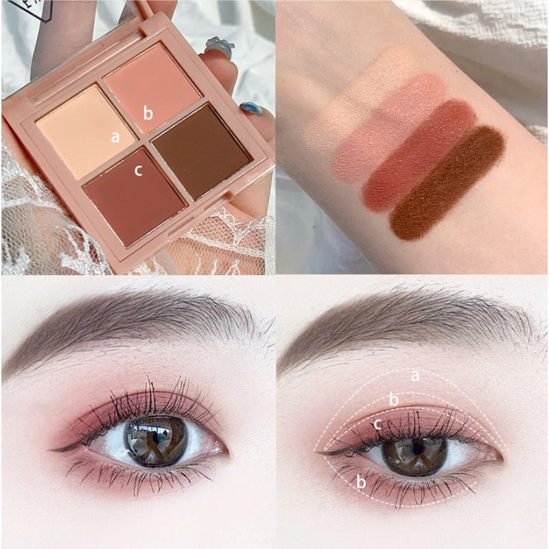 Bảng phấn mắt 4 màu mini Color Style lâu trôi lên màu chuẩn