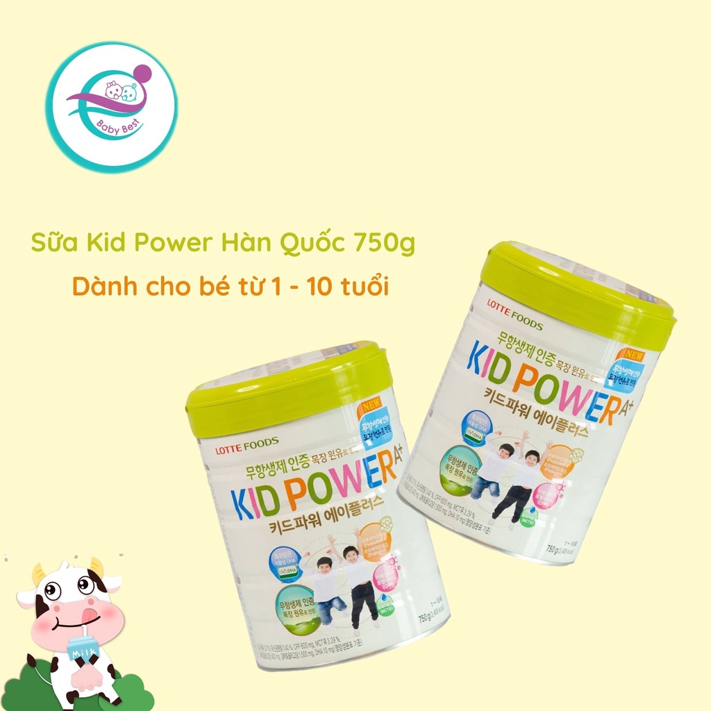 Sữa Kid Power A+ Hàn Quốc Tăng chiều cao và cân nặng lon 750g (date mới)