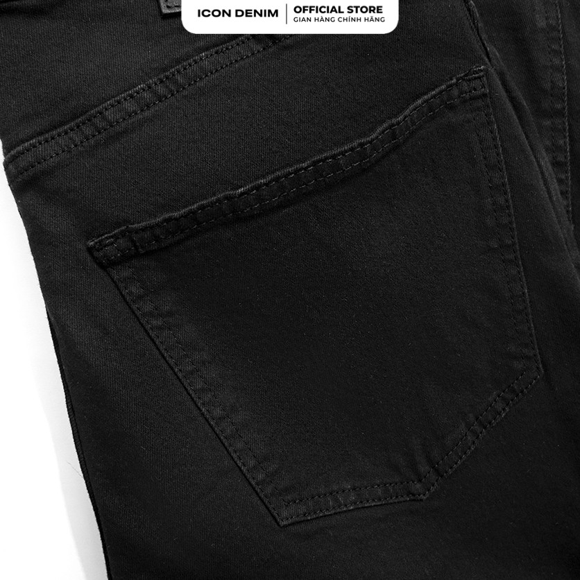 Quần Jean Nam Đen Trơn ICON DENIM Dáng Ôm Slim-fit Trẻ Trung, Co Giãn Tốt | BigBuy360 - bigbuy360.vn