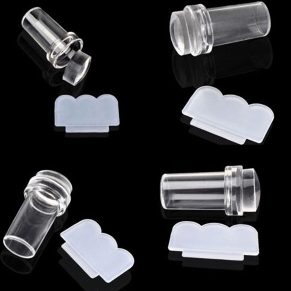 [Hàng mới về] Dụng cụ in họa tiết cho móng tay màu trong suốt chất liệu silicon bền bỉ
