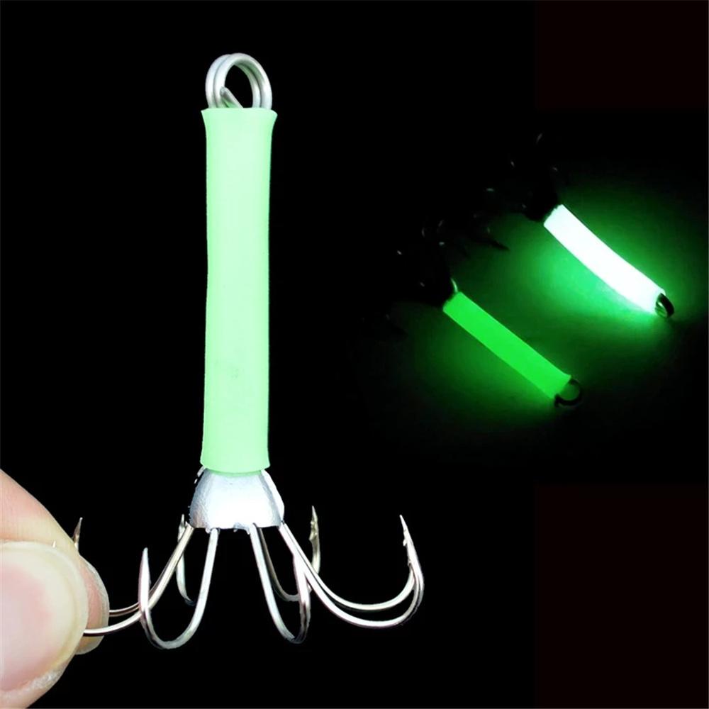 ELLSWORTH Set 2 Mồi Giả Dạ Quang Câu Cá Hình Con Mực