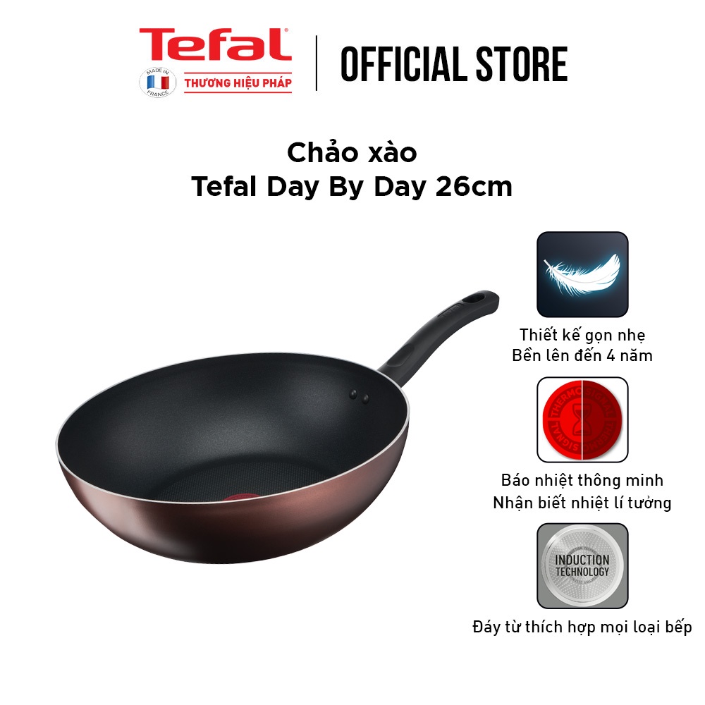 [Mã LIFEHL399 giảm 12% đơn 250K] Combo Tefal Day By Day Chảo chiên 24cm & Chảo xào