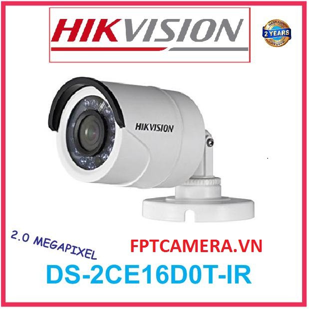 Camera Ngoài trời Hikvision DS-2CE16D0T-IR 2.0 MP vỏ kim loại