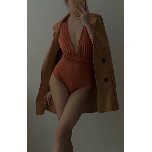 Emma suit_bkn 1 mảnh V-Cut cột dây