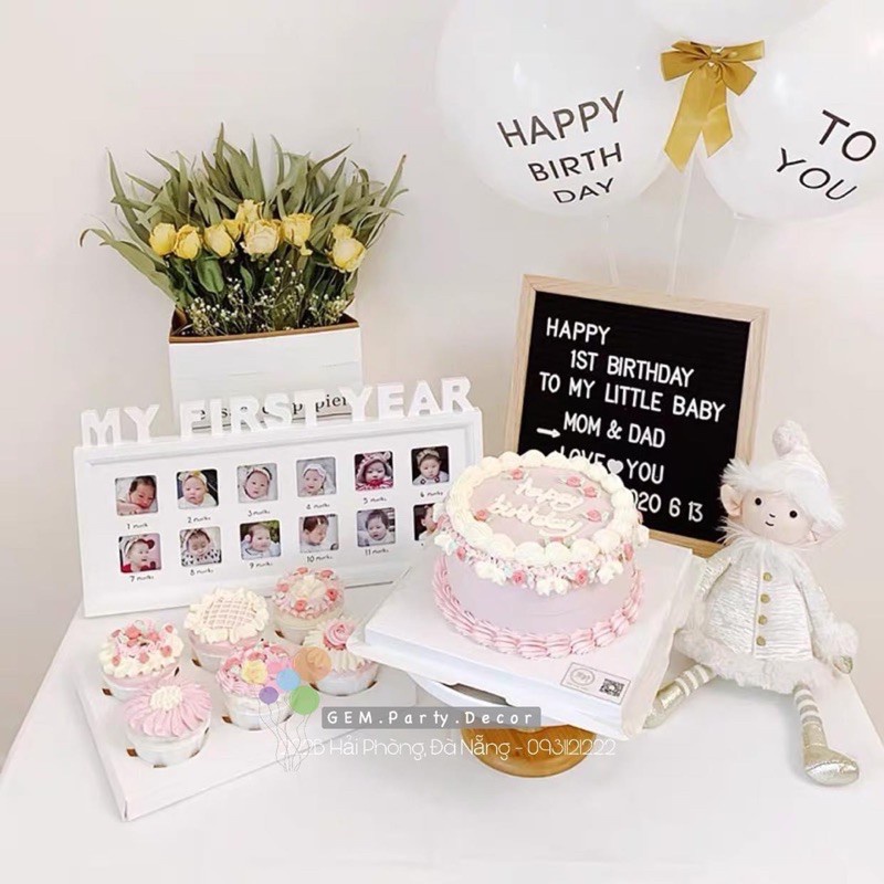 Khung hình/Khung ảnh My First Year 12 ô lưu giữ kỷ niệm, làm quà tặng cho bé