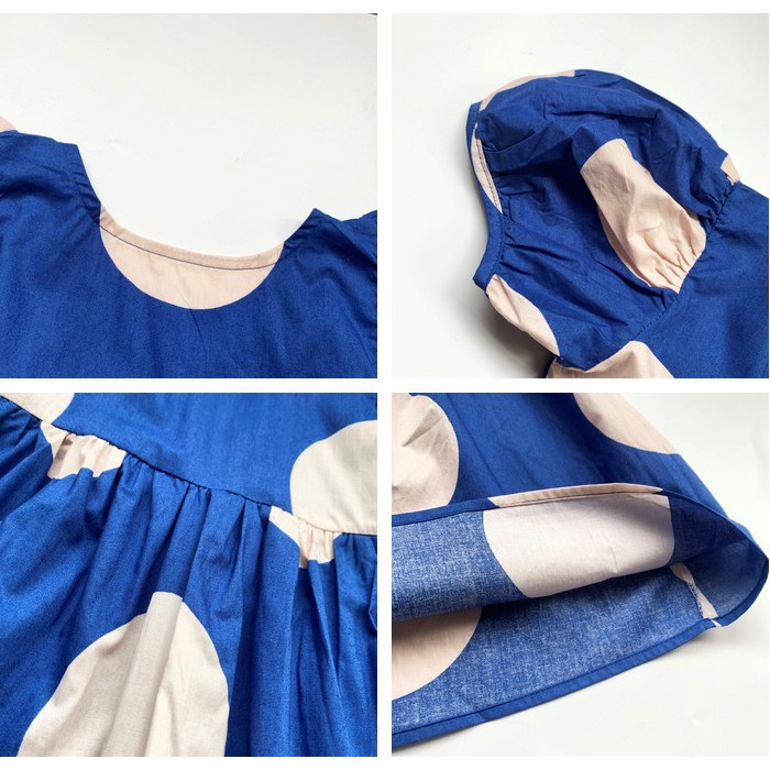 Đầm Công Chúa Cổ Tròn Cho Bé Gái