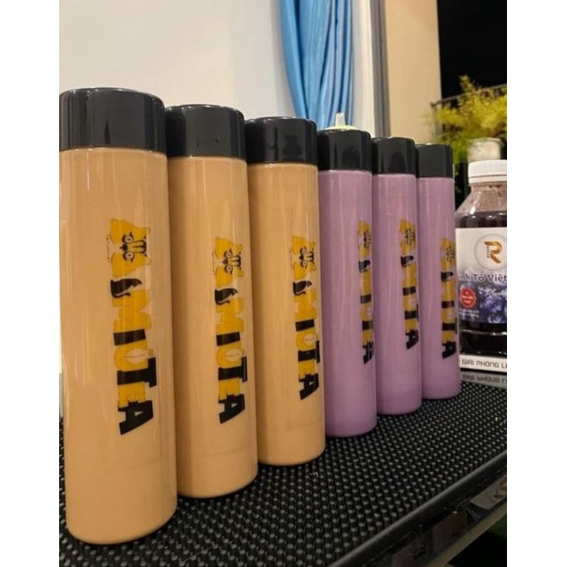 Chai nhựa 500ml đựng trà sữa nước ép thân ống tròn nắp nhựa