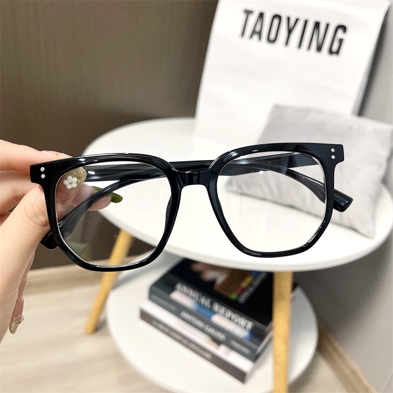 Mắt Kính Gọng Vuông Tròng Trong Suốt Chống Ánh Sáng Xanh Thời Trang Hàn Quốc