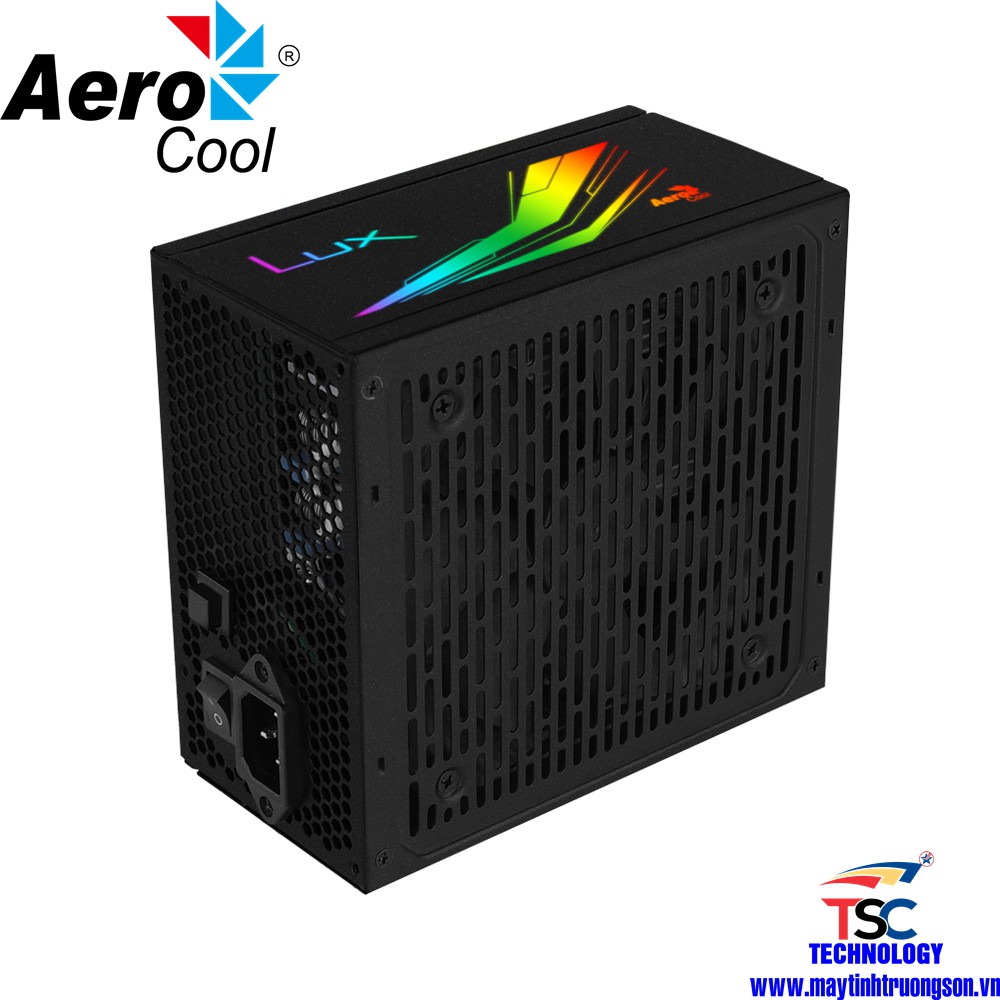 Bộ Nguồn Máy Tính AEROCOOL LUX RGB 750W 650W 550W 80 Plus Bronze | BH 36T Tại TTBH Hà Nội & TPHCM