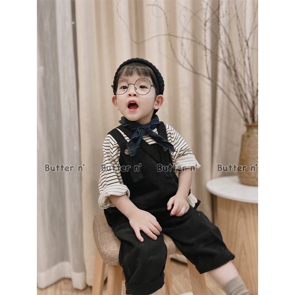 (Xem Kĩ Bảng Size) Yếm Kaki Đen Cho Bé