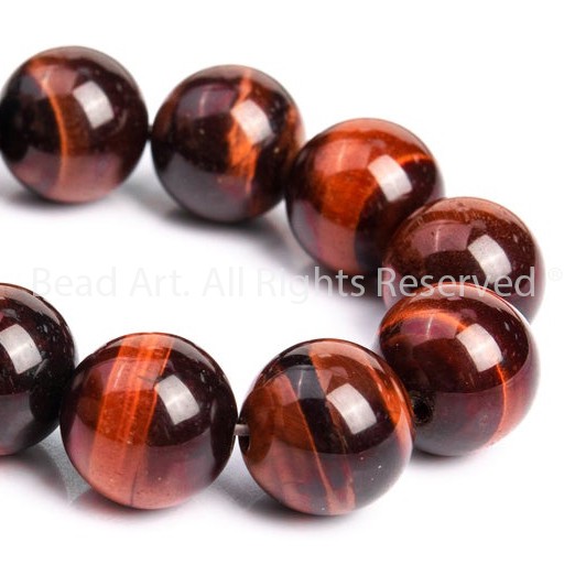 Chatoyant Đỏ 8MM, Hoả, Thổ, Vòng Tay Phong Thuỷ, Chuỗi Hạt S50 - Bead Art