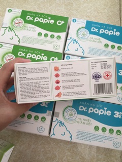 Khăn lau hạ sốt Dr.papie (hộp 25 tờ)