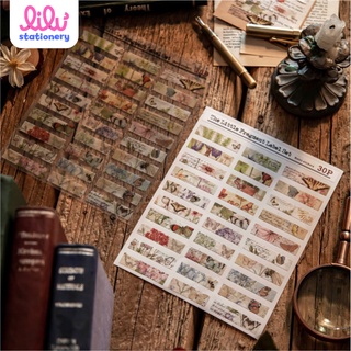 Sticker vintage dán sổ dán mũ bảo hiểm trang trí cá nhân 2 tấm retro HD67-K56