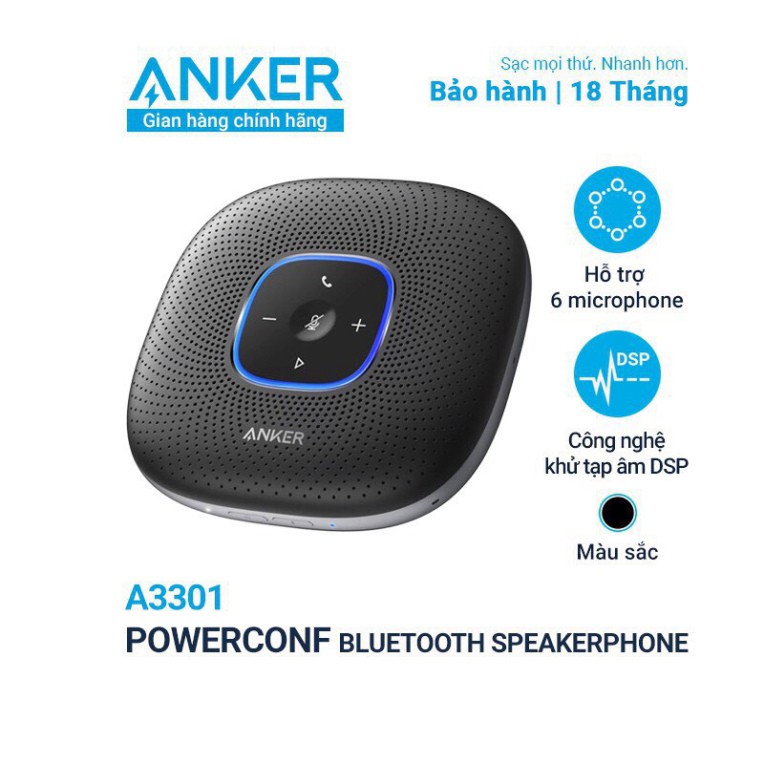 Loa bluetooth hội nghị Anker Powerconf - A3301 bảo hành 18 tháng Anker VN