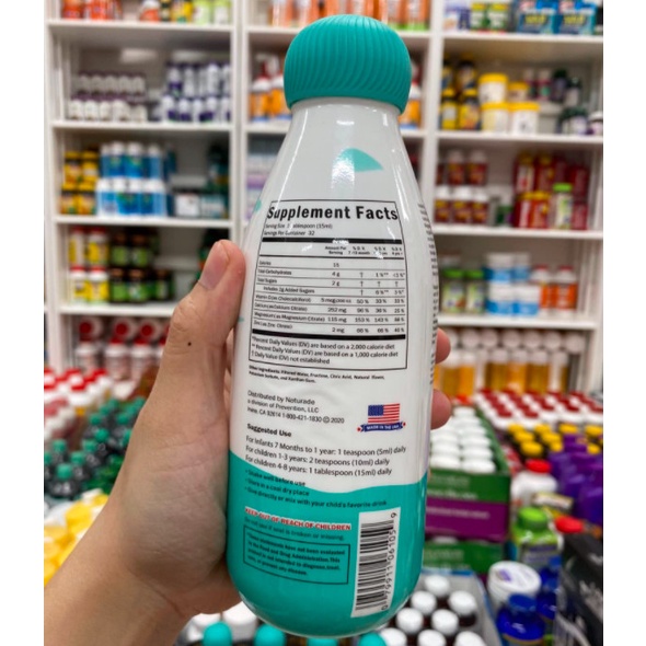 Canxi Nước cho bé Naturade Liquid Calcium Magnesium & Vitamin D3 474ml