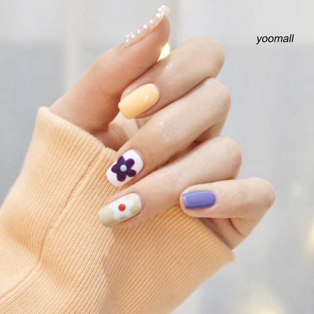 [Hàng mới về] Miếng dán móng chống thấm nước tự làm móng nghệ thuật hình chiếc lá / quả bơ / xương rồng