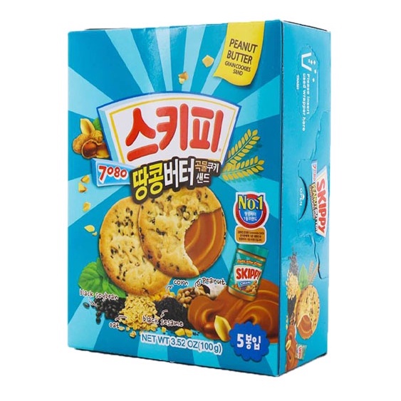 Bánh Quy Hạt Ngũ Cốc Nhân Bơ Đậu Phộng Skippy 100 g