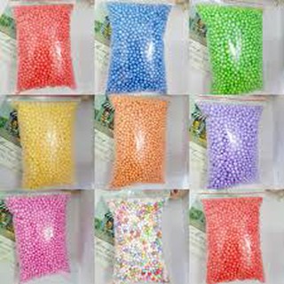 Hạt xốp màu túi - trang trí hộp quà - nguyên liệu đồ chơi