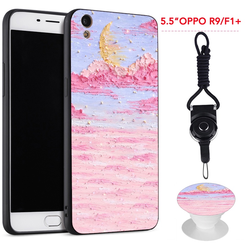 Ốp Điện Thoại Chống Sốc Có Vòng Đỡ Và Dây Đeo Cho Oppo F1 Plus F1 + / X9009 5.5
