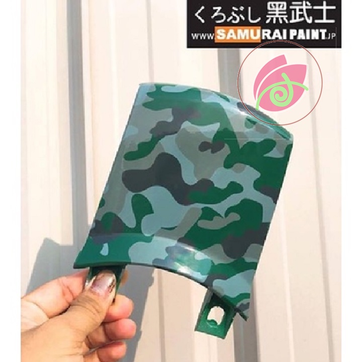 Film carbon nhúng, chuyển nước Samurai Carbon rằn rì xanh quân đội 0,5 x 1 mét J006 Green Army Camo water transfer film