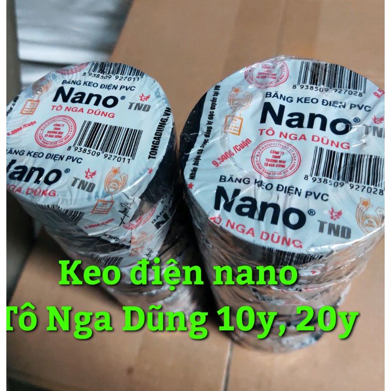 Băng keo điện nano NaNo Tô Nga Dũng 10y, 20y giá cây 10 cuộn