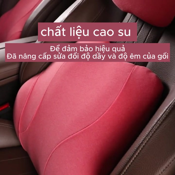 Gối tựa lưng ô tô chính hãng Lianda da lộn cao cấp, giúp lái xe thỏa mái, thư giãn và tập trung hơn | BigBuy360 - bigbuy360.vn
