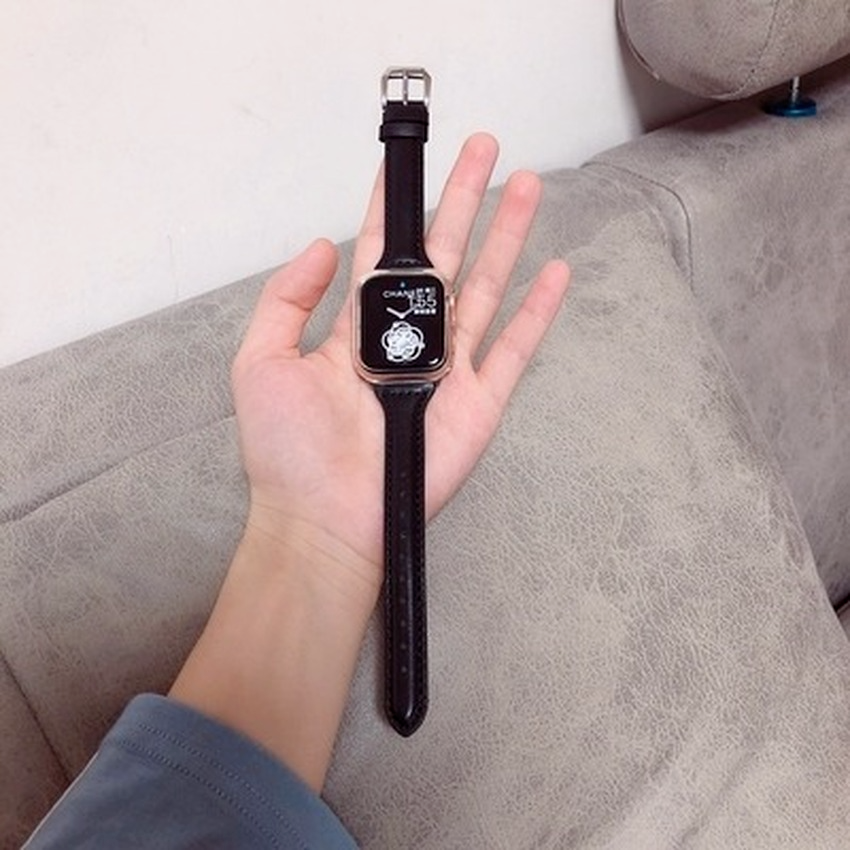 Dây Da Mỏng Cho Đồng Hồ Thông Minh Apple Watch Series 6 Se 2 5 4 3 2 1 For Iwatch 42mm 38mm 40mm 44mm