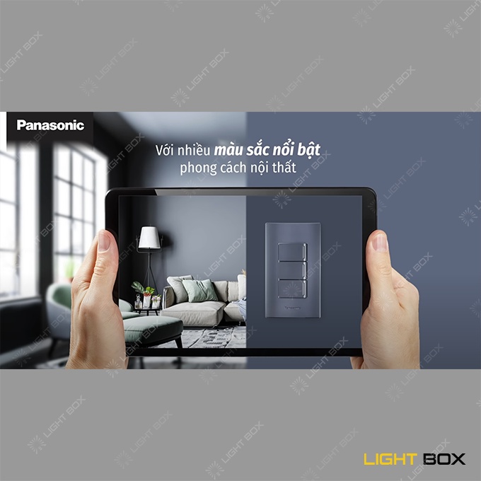 Công tắc loại nhỏ Panasonic Halumie Xám Ánh Kim