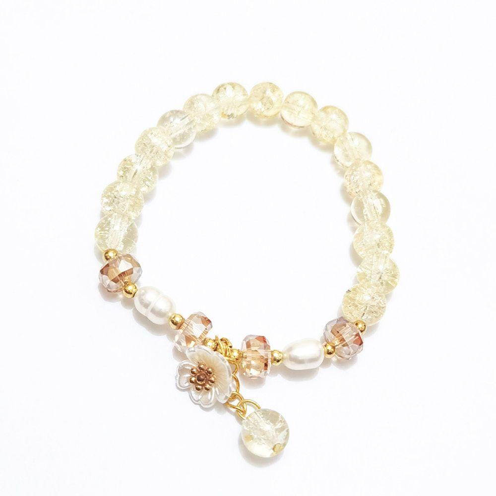 JARRED Vòng Tay Vỏ Sò Đính Hoa Và Hạt Nhiều Màu Phong Cách Baroque Ngọt Ngào