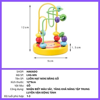 Đồ chơi luồn hạt bằng gỗ cho bé