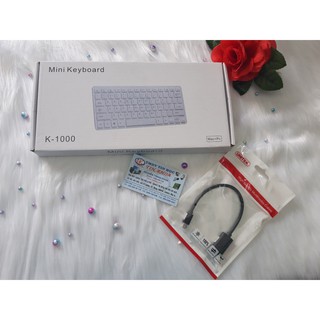 Combo bàn phím mini K1000+Cáp OTG Unitk YC438