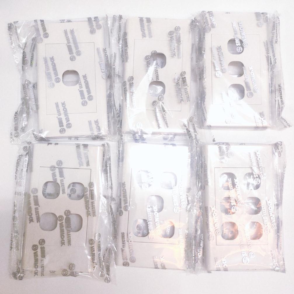 Mặt 1, 2, 3, 4, 5, 6 công tắc Sino dòng S18  mã S181/X , S182/X , S183/X , S184/X , S185/X , S186/X