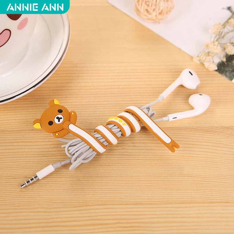 Dễ Thương Dây Quấn Cáp Sạc / Tai Nghe Bằng Silicon Hình Đáng Yêu Tiện Dụng