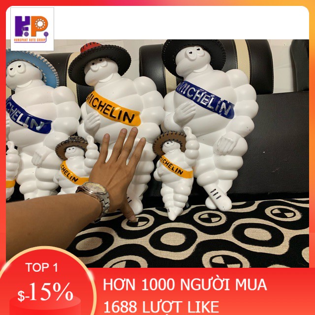 Búp bê MICHELIN cho XE TẢI  nhập khẩu Thailand có đủ NÓN VÀ ĐÈN HIỆU ỨNG MÀU