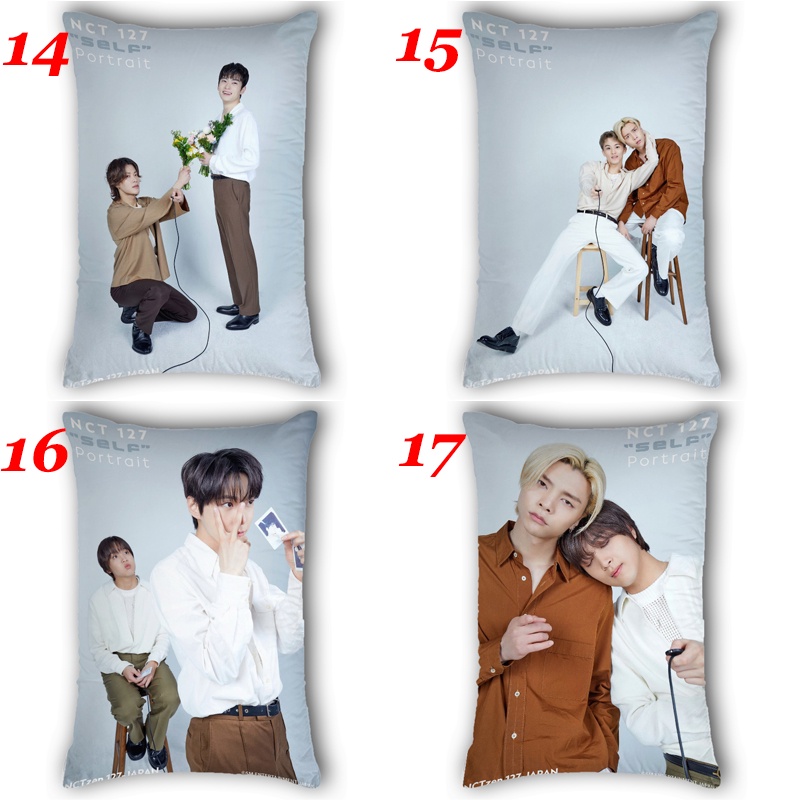 Vỏ Gối Hình Chữ Nhật In Hình NCT 127 Mark & Haechan & Jungwoo & Jaehyun & Doyoung & Yuta & Taeyong & Johnny & Taeil