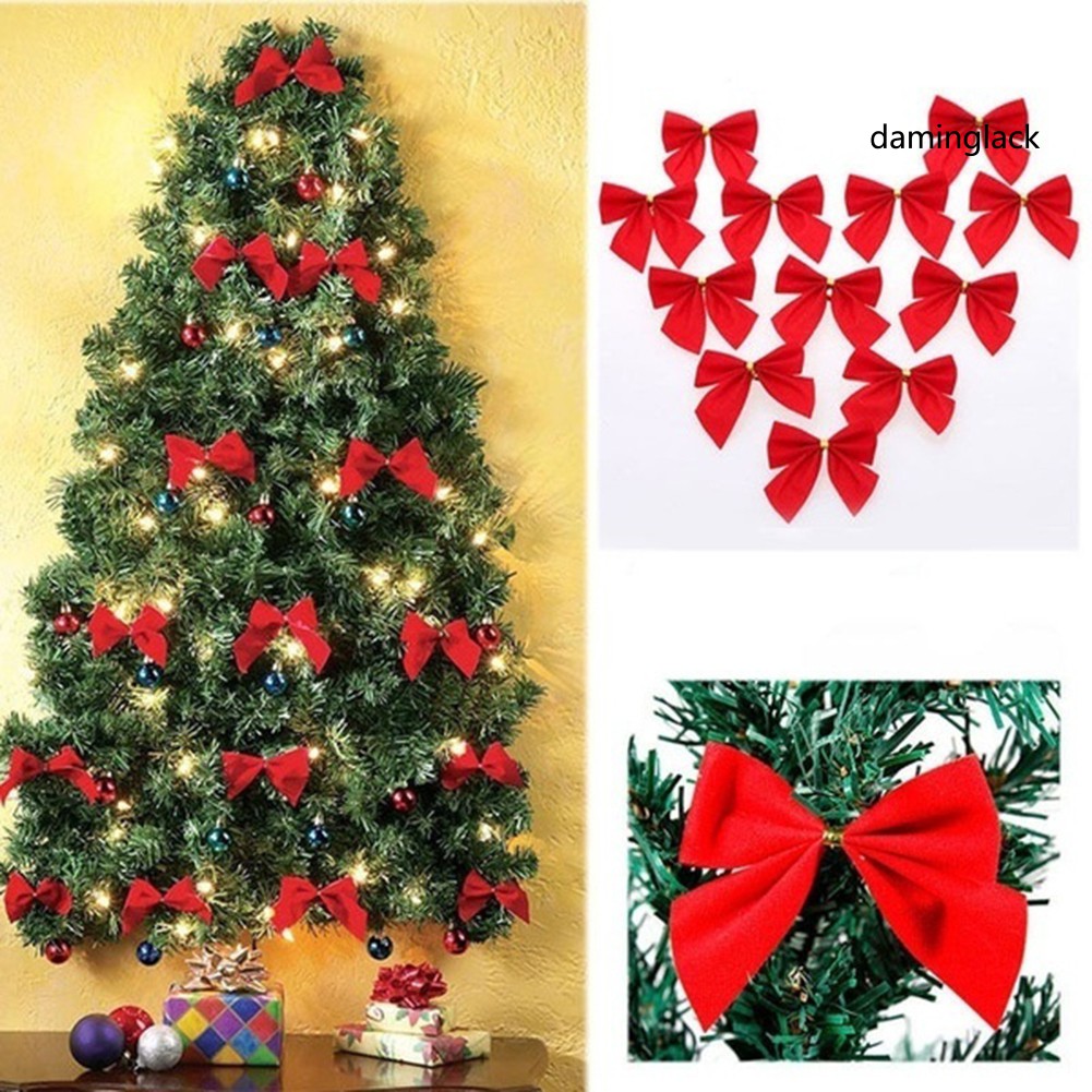 Set 36 Nơ Trang Trí Cây Thông Giáng Sinh Cỡ 6cm Tiện Dụng