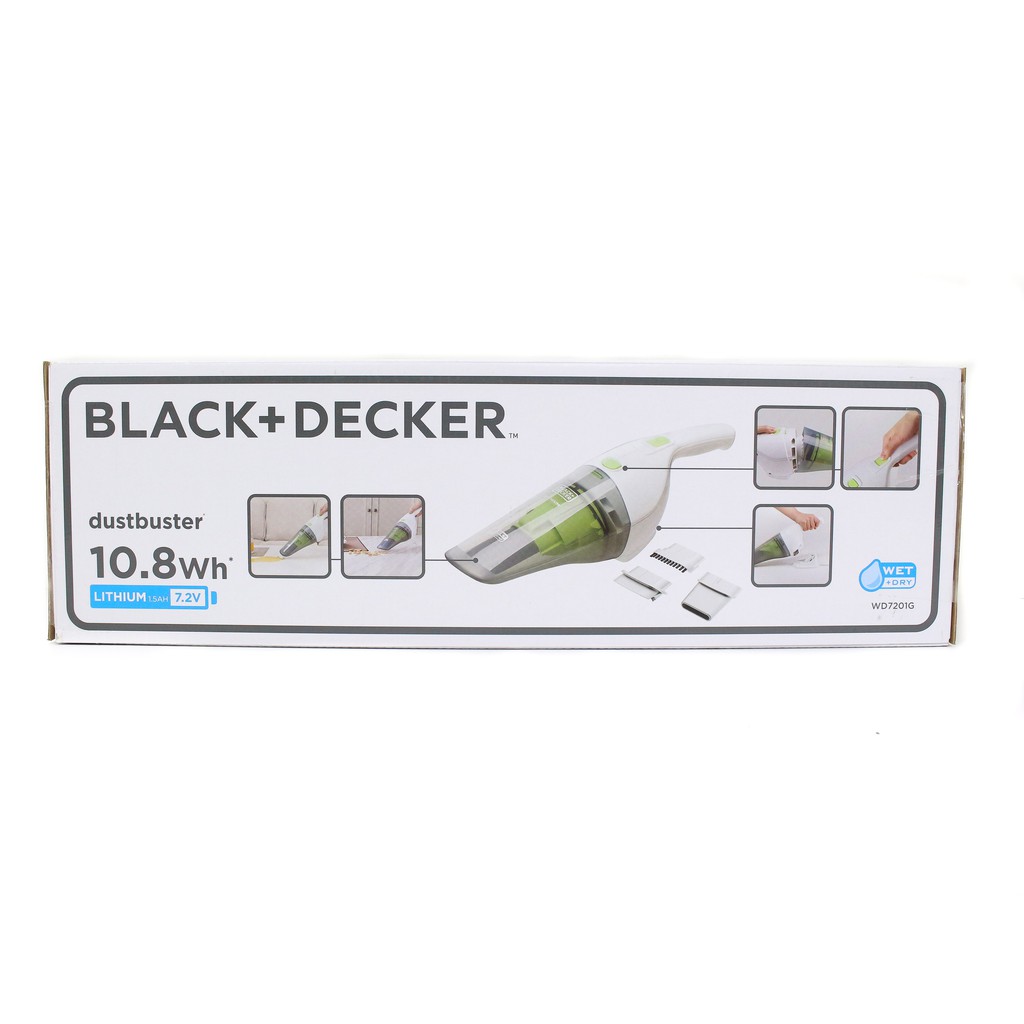 BLACK+DECKER 7.2V Máy hút bụi dùng pin cầm tay (hút ướt+khô)