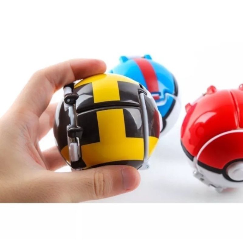 Đồ Chơi Quả Bóng Nảy Throw and Pop Poke Ball Mô Phỏng Trận Chiến Pokémon Pikachu Tomyy (Tặng Bộ Bài Pokemon Cao Cấp)