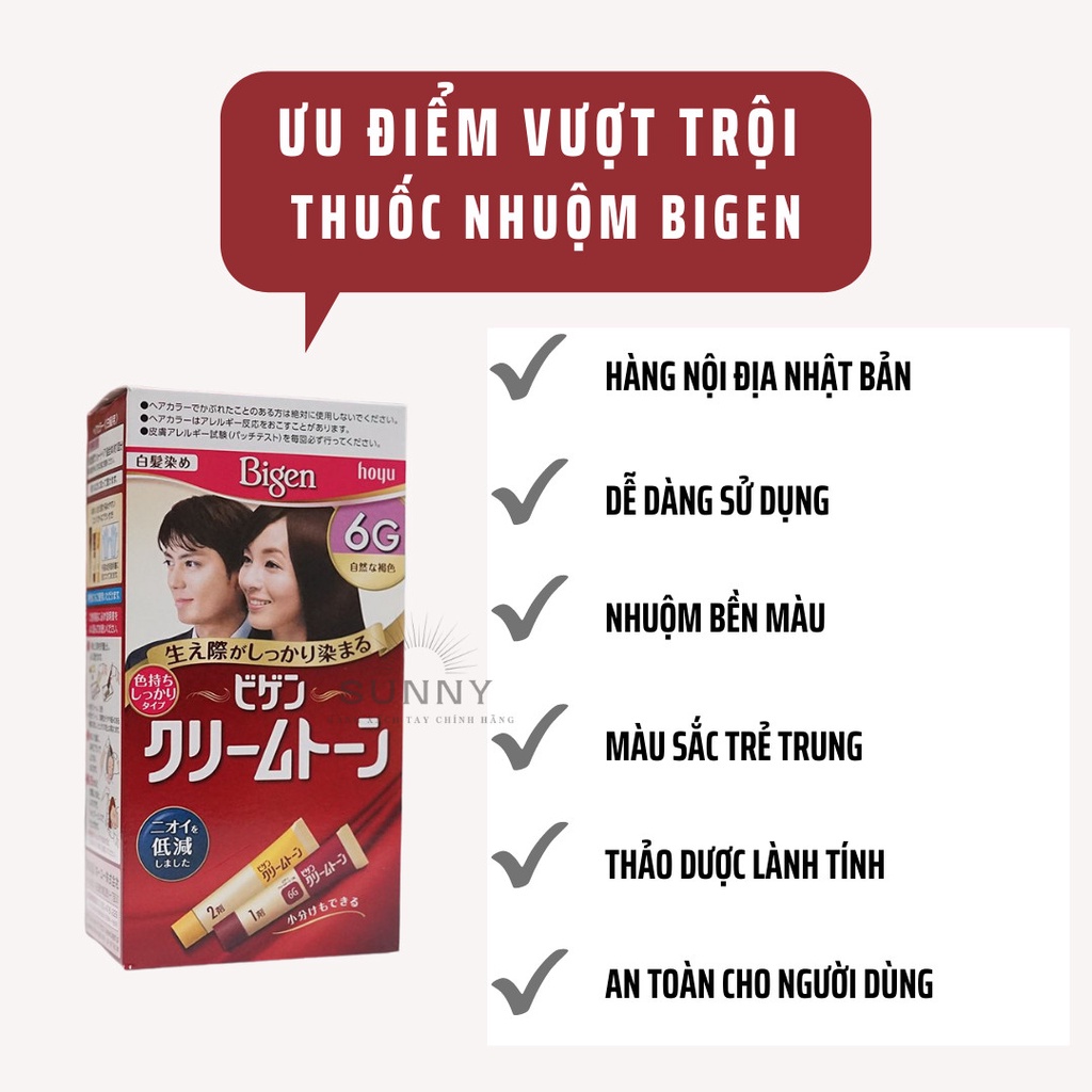 Thuốc nhuộm tóc thảo dược Bigen hàng nội địa Nhật Bản