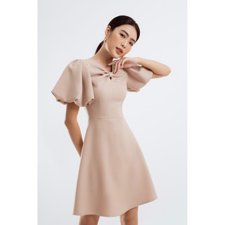 Đầm cổ hoa tay bí edini - d1230