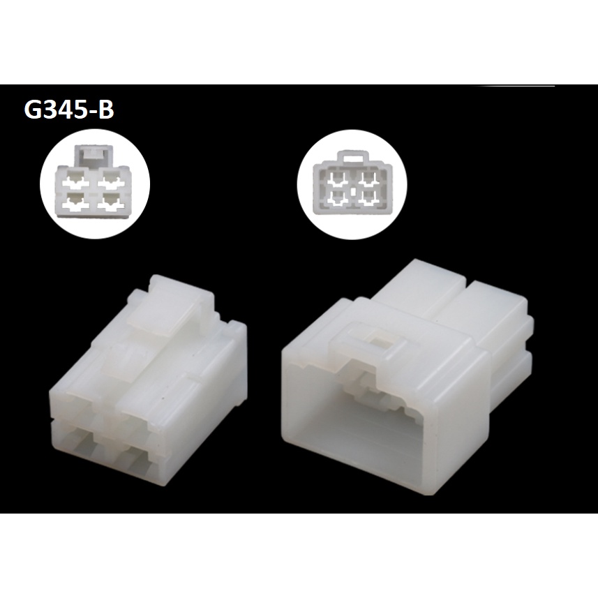 G345-Giắc cắm dây nịt cảm biến oxy 6.3mm 4 lỗ