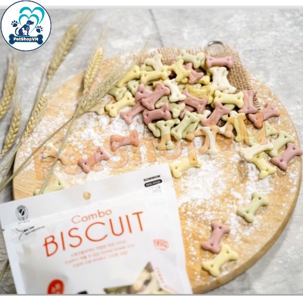 Snack Bánh Thưởng Bích Quy Hỗn Hợp Cho Chó BOWWOW Túi 220G