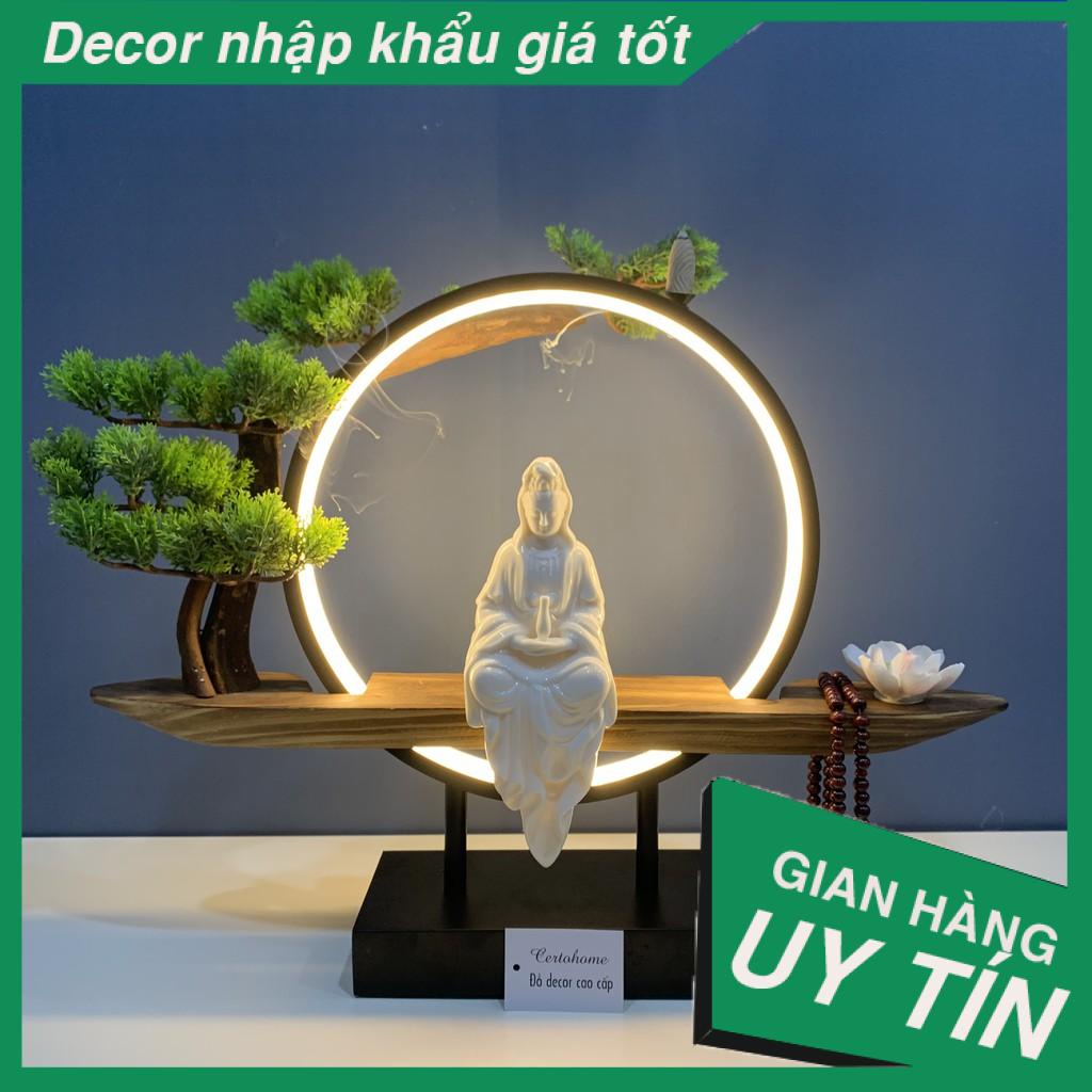 Decor đẹp - Tượng Phật Quan Âm Đèn Led kích thước 50x10x42cm, [Hàng cao cấp], trang trí nhà cửa, quà tặng cao cấp