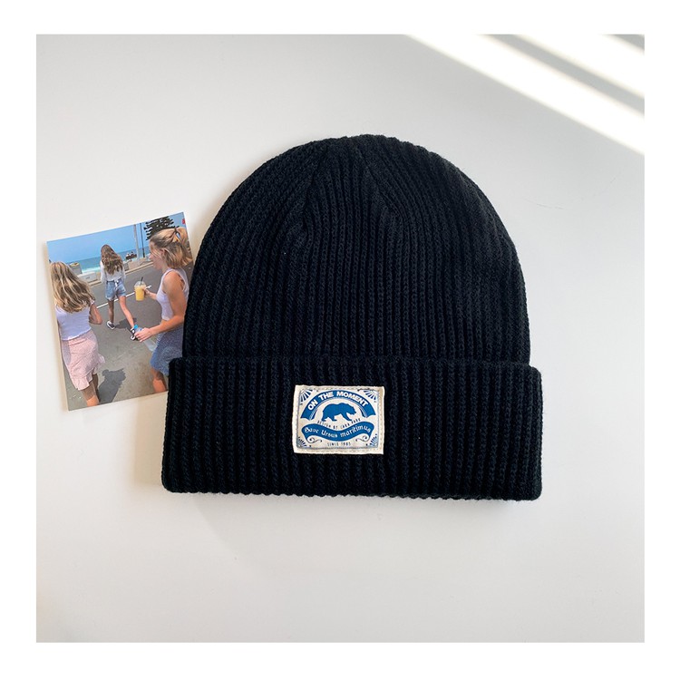 Mũ len thêu chữ Blackpink Lisa thời trang cho cặp đôi