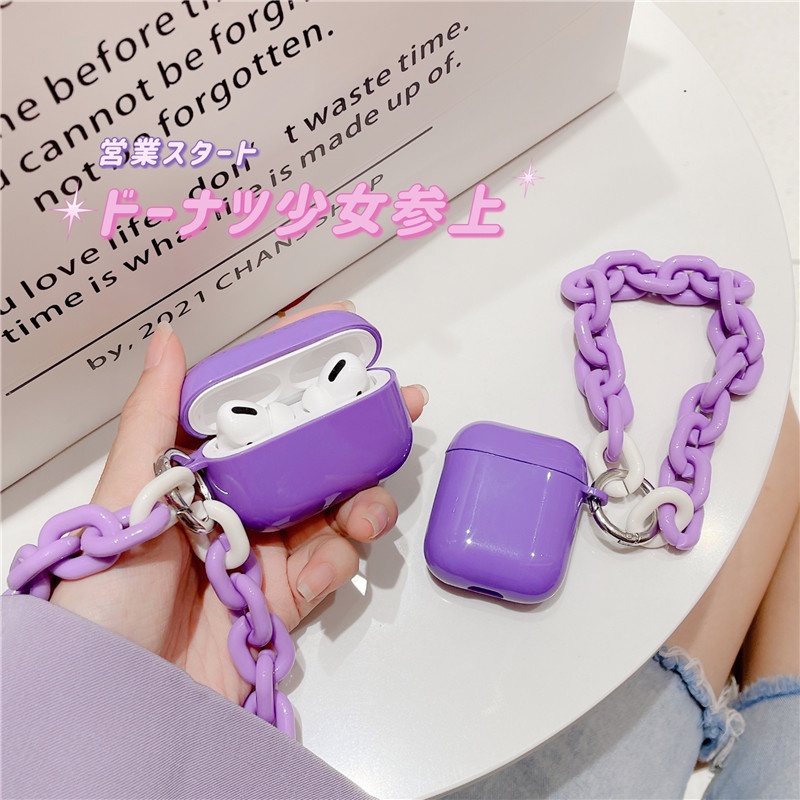 Vỏ bảo vệ hộp tai nghe mặt hình trái timcó móc gắn chìa khóa thích hợp cho Airpods Pro 3 2021 1/2