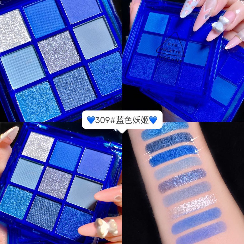 Hàng Mới Về Bảng Phấn Mắt 9 Màu Sắc Chống Mồ Hôi Trang Điểm Tiện Dụng